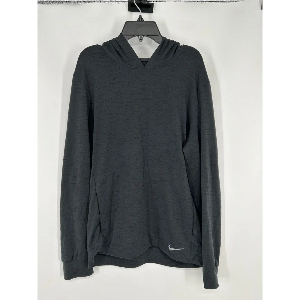 Nike Yoga Lightweight Hoodie Pullover Loose Fit Dark Grey DQ4886-045 Small‎
